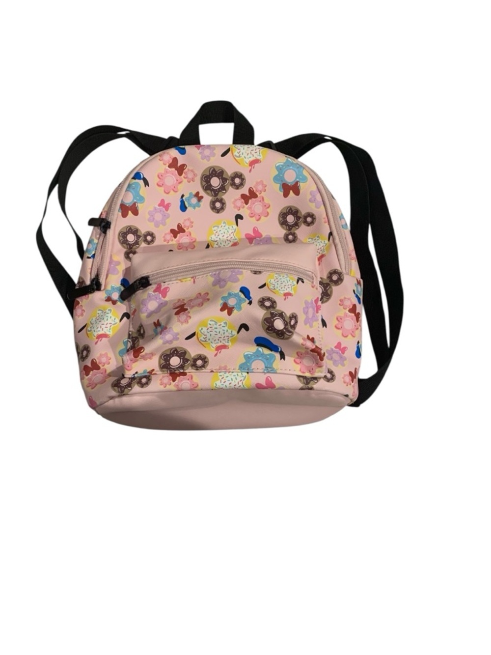 Disney Bioworld Mickey & Minnie Donut Treats Mini Backpack Pink EUC